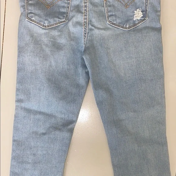 Levi’s Light Blue Distressed 720 High Rise Super Skinny Girls Jeans Size 8 - Picture 14 of 16